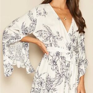 Dress Forum Monochrome Leaf Pattern Dress